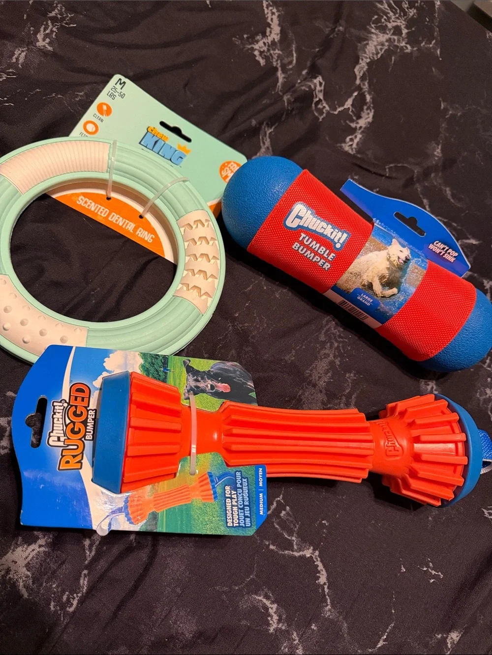 Red and Blue Tumble Bumper Dog Toy